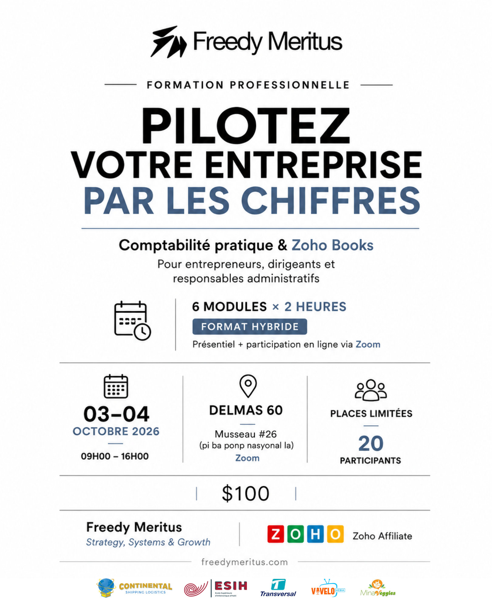 Pilotez votre entreprise par les chiffres - mise en pratique sur Zoho Books