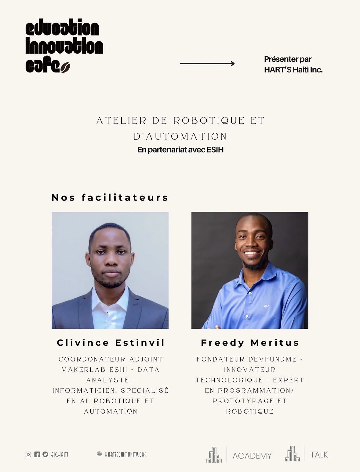 Atelier robotique Hart’s.