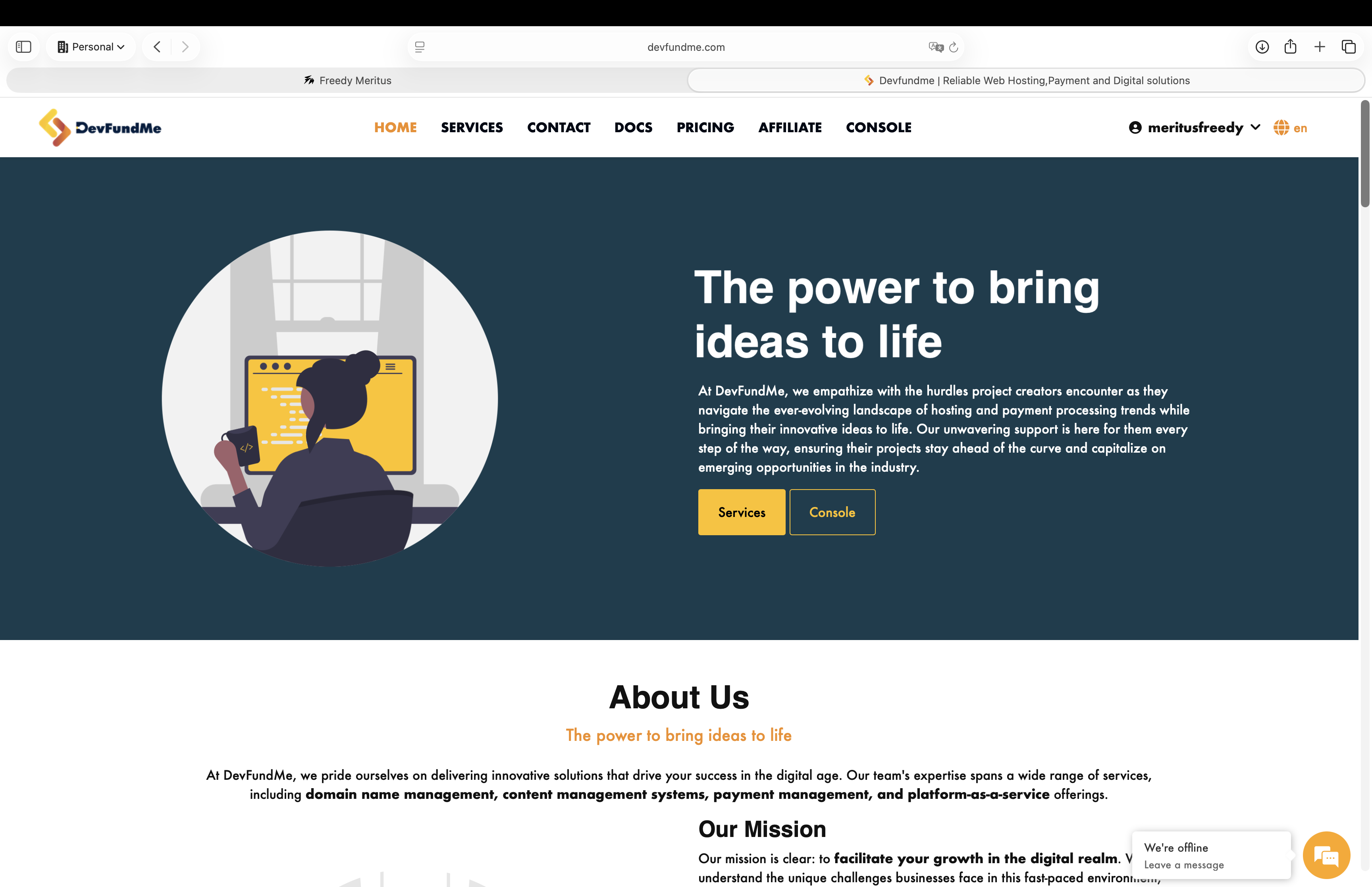 DevFundMe — De l'hébergement à $12 à une plateforme de services tout-en-un